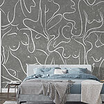 Papier peint Groupe de dessins de corps de femmes