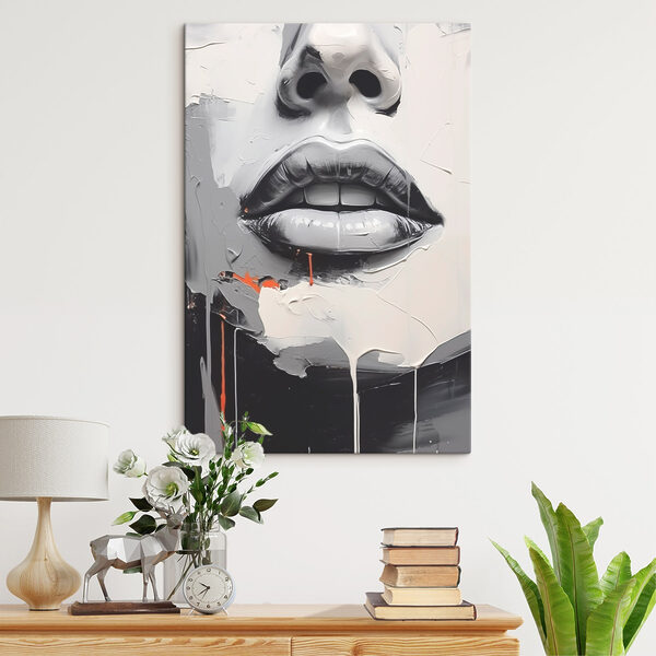 Peinture des lèvres d'une femme Tableaux Peinture des lèvres d'une femme