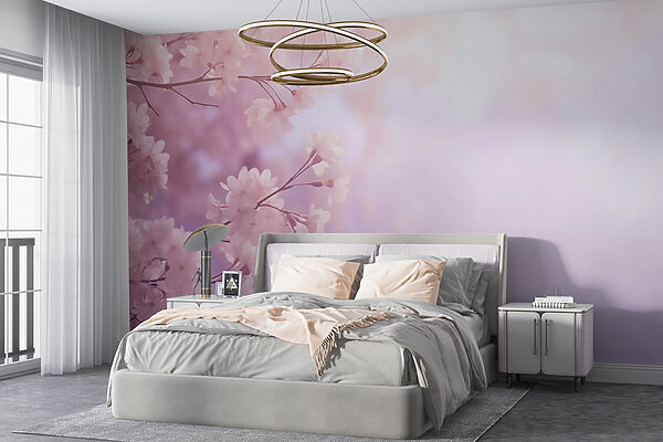 Fleurs délicates dans des tons pastel doux Papier peint Fleurs délicates dans des tons pastel doux