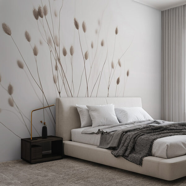 Des tiges délicates sur une toile de fond douce Papier peint Des tiges délicates sur une toile de fond douce