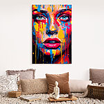 Tableaux Femme avec de la peinture sur le visage
