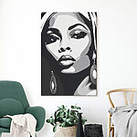 Tableaux Femme avec de grandes boucles d'oreilles