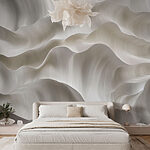 Papier peint Douces vagues de couches blanches texturées