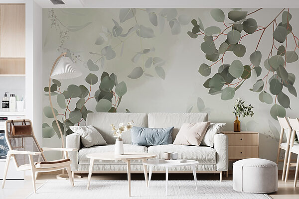 Verdure sereine dans des tons doux Papier peint Verdure sereine dans des tons doux