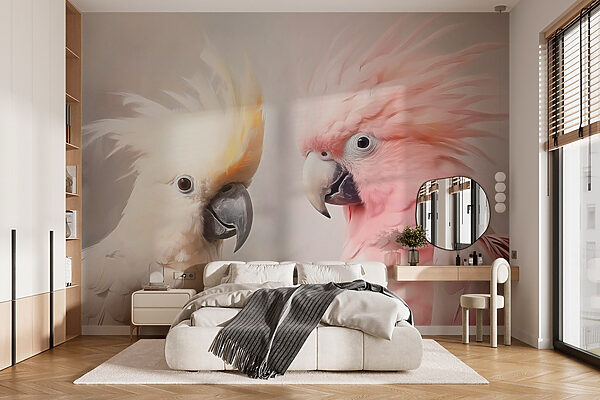 Des oiseaux aux couleurs vives en harmonie Papier peint Des oiseaux aux couleurs vives en harmonie