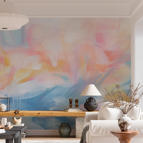 Peinture d'un ciel coloré Papier peint Peinture d'un ciel coloré