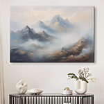 Tableaux Chaîne de montagnes avec nuages
