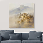 Tableaux Peinture d'un village sur une colline