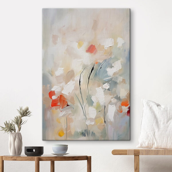 Tableaux Peinture de fleurs sur un mur