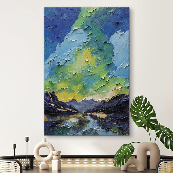 Tableaux Peinture de montagnes et de nuages