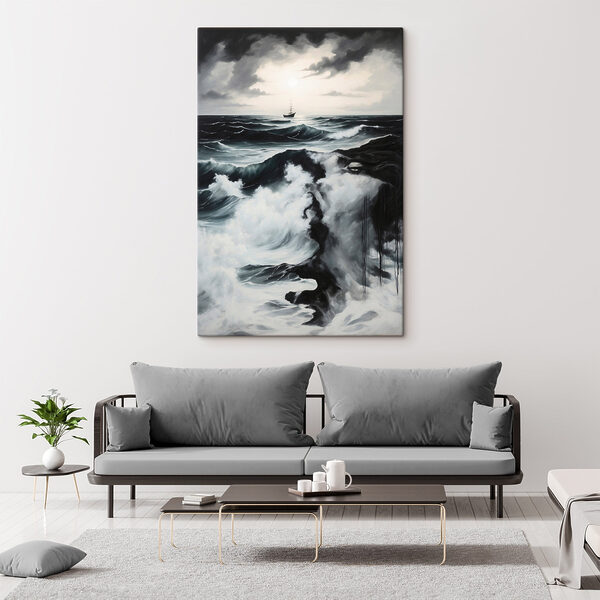 Peinture d'un navire dans l'océan Tableaux Peinture d'un navire dans l'océan