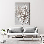 Tableaux Fleur blanche avec feuilles
