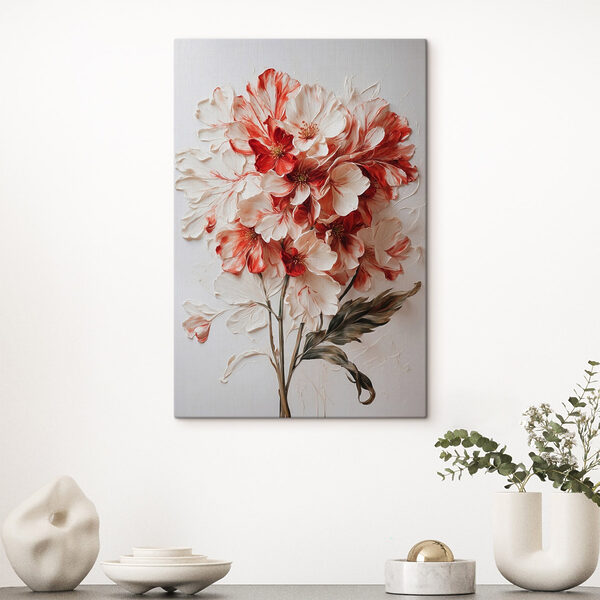 Peinture de fleurs sur une surface blanche Tableaux Peinture de fleurs sur une surface blanche