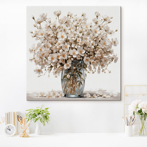 Vase de fleurs blanches Tableaux Vase de fleurs blanches