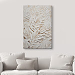 Tableaux Motif de feuilles blanches et brunes
