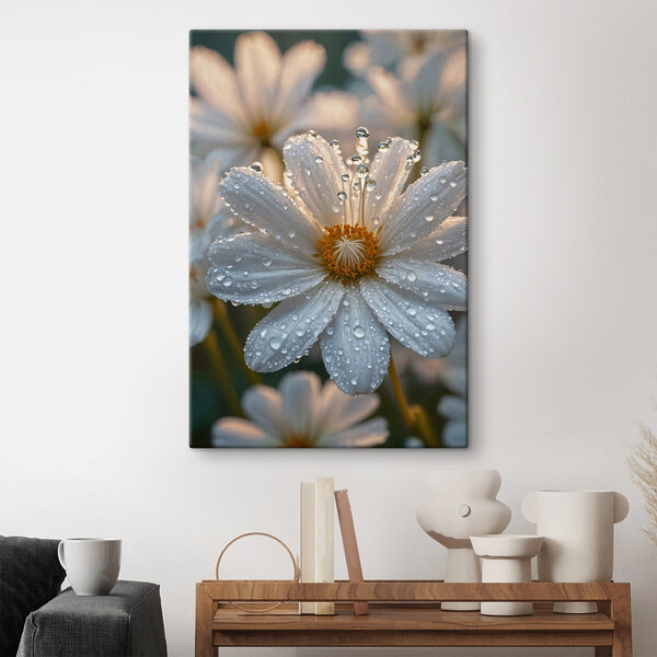 Tableaux Pétales délicats avec la rosée du matin