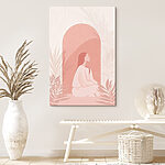 Tableaux Femme assise en robe blanche