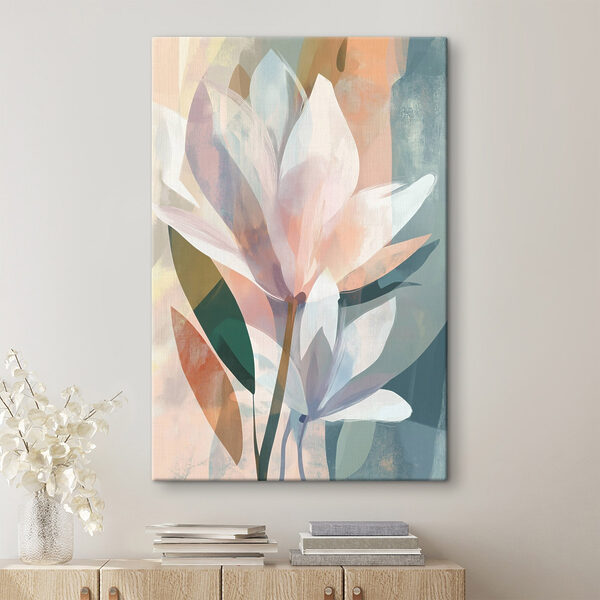 Tableaux Pétales délicats aux couleurs douces