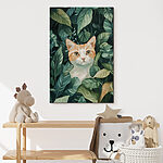 Tableaux Chat dans les feuilles