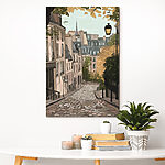 Tableaux Rue avec des bâtiments et un lampadaire