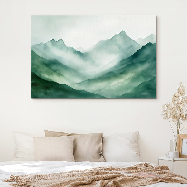 Tableaux Peinture de montagnes et de brouillard