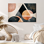 Tableaux Formes géométriques noires et orange
