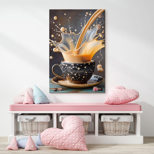 Une goutte de liquide dans une tasse Tableaux Une goutte de liquide dans une tasse