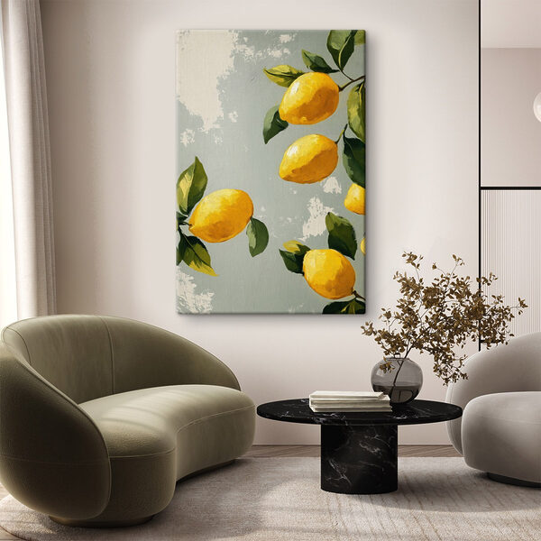 Peinture de citrons sur un arbre Tableaux Peinture de citrons sur un arbre