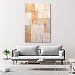 Tableaux Mur avec peinture blanche et brune