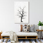 Tableaux Dessin en noir et blanc d'un arbre