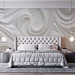 Papier peint Surface blanche et tourbillonnante