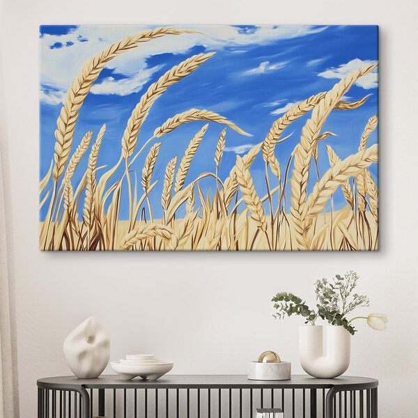 Peinture de blé dans un champ Tableaux Peinture de blé dans un champ