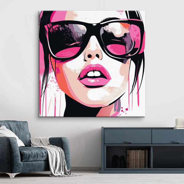 Femme portant des lunettes de soleil Tableaux Femme portant des lunettes de soleil