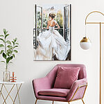 Tableaux Peinture d'une femme en robe blanche
