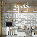 Papier peint Jeu de labyrinthe avec des personnes marchant sur le mur