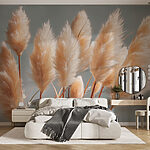 Papier peint Groupe de plantes pelucheuses