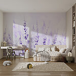 Papier peint Peinture de fleurs violettes