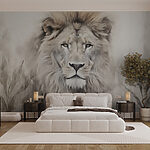 Papier peint Lion majestueux dans un environnement serein
