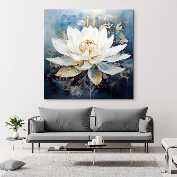 Peinture d'une fleur blanche Tableaux Peinture d'une fleur blanche