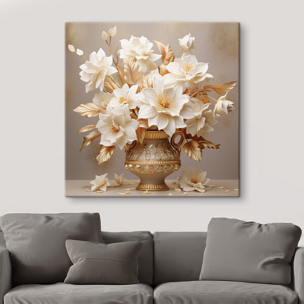 Vase avec fleurs blanches Tableaux Vase avec fleurs blanches