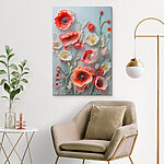 Tableaux Groupe de fleurs sur une surface blanche