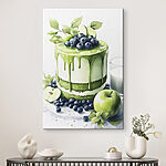 Tableaux Gâteau avec glaçage vert et pommes