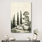 Tableaux Groupe d'arbres sur une colline