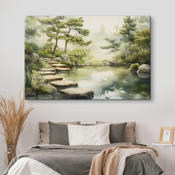 Eau avec un étang et un chemin y menant Tableaux Eau avec un étang et un chemin y menant
