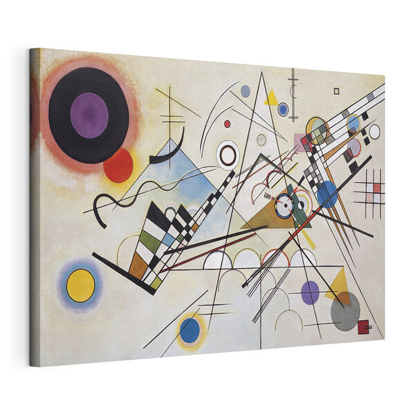 Tableaux Géométrie et lignes abstraites colorées
