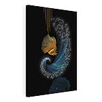 Tableaux Elegant Betta Swirls in Neon Light (Tourbillons élégants de Betta dans la lumière néon)