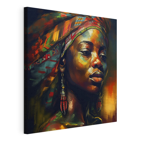 Portrait vibrant avec des motifs colorés Tableaux Portrait vibrant avec des motifs colorés