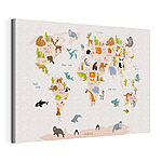 Tableaux Carte du monde avec animaux