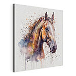 Tableaux Cheval vibrant dans une éclaboussure d'aquarelle