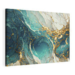 Tableaux Tourbillons turquoise avec veines ambrées
